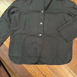 Saks Fifth Avenue Black Button Down Shirt